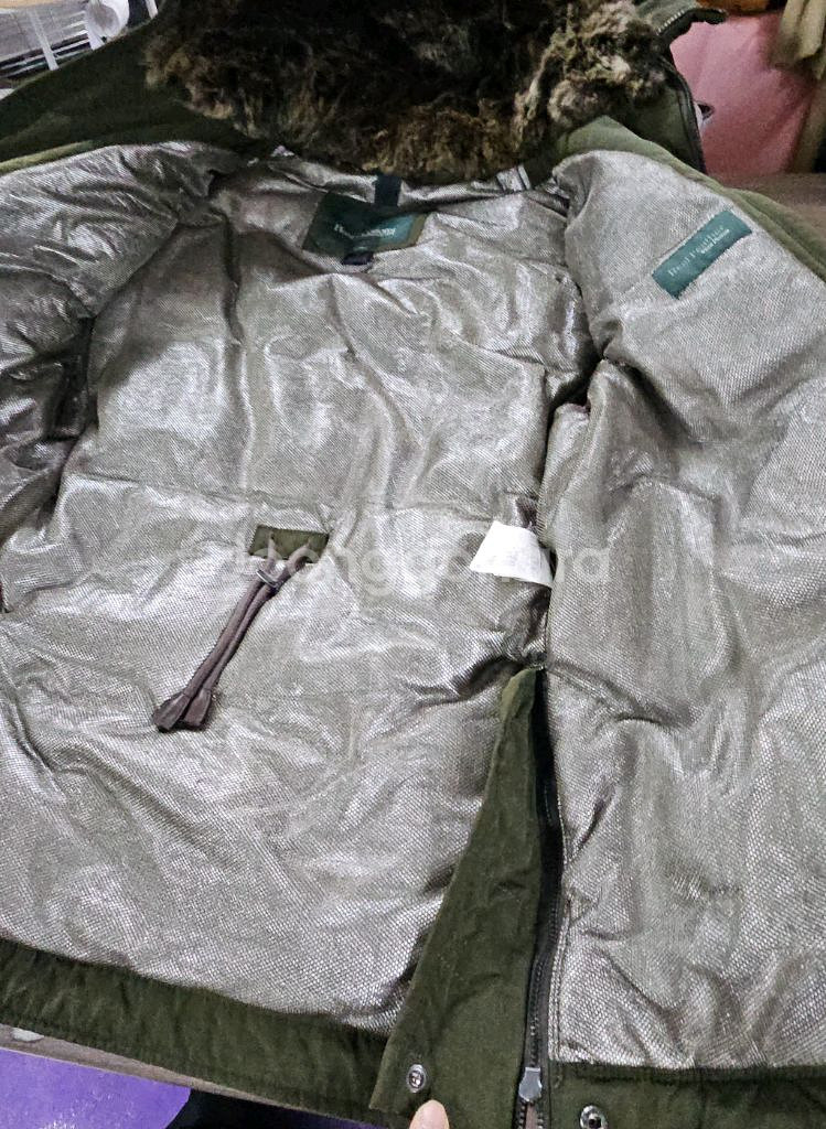 헤리코튼 카키색 후드 야상 패딩 점퍼 95--5