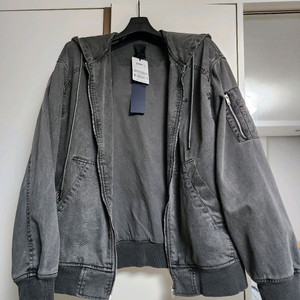 준지 후드 데님 점퍼, 가먼트다잉 자켓