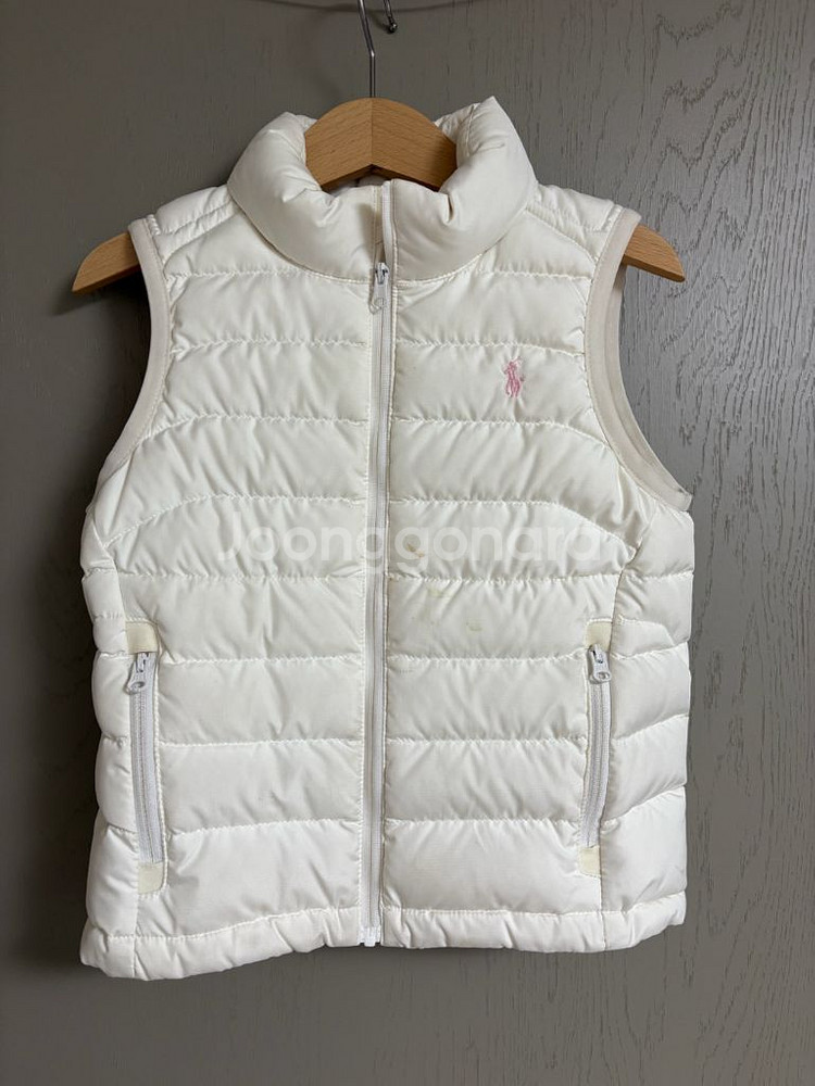 폴로 여아 패딩 조끼 5세--0