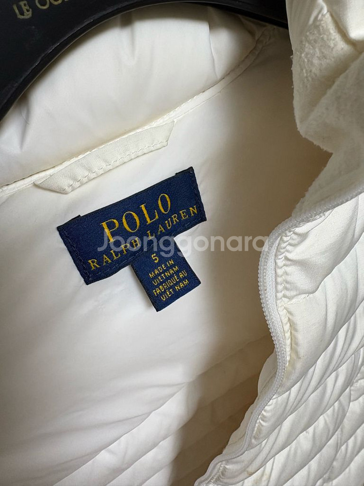 폴로 여아 패딩 조끼 5세--1