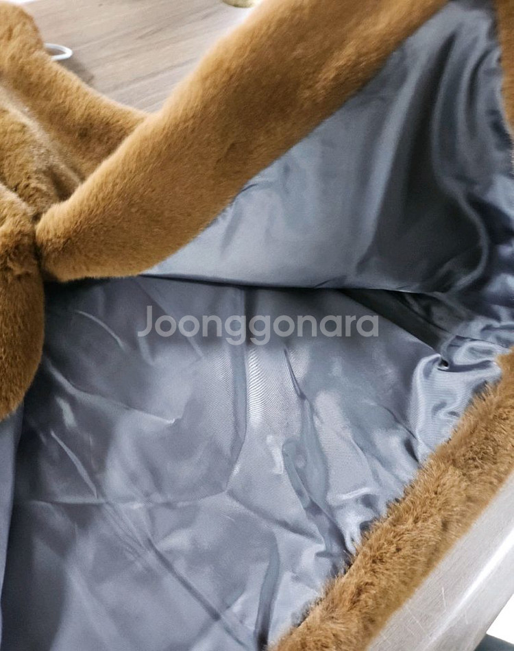 Merry.J 브라운 인조 퍼 조끼 M--5