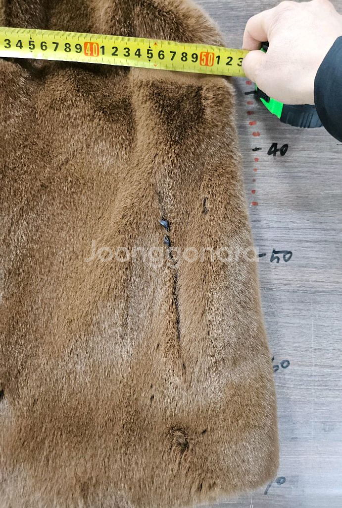 Merry.J 브라운 인조 퍼 조끼 M--7