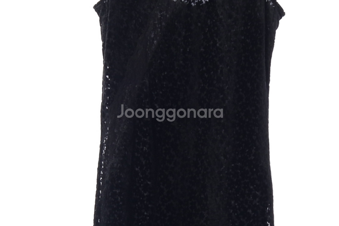 (새상품)[M]시슬리 블랙 플로럴 쉬폰 레이스 나시 원피스 슬립드레스--2