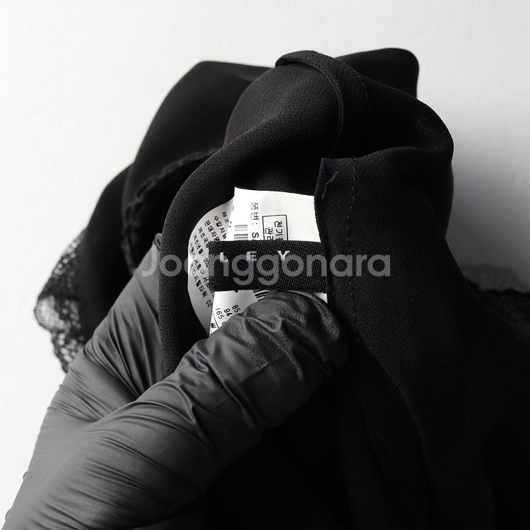 (새상품)[M]시슬리 블랙 플로럴 쉬폰 레이스 나시 원피스 슬립드레스--6