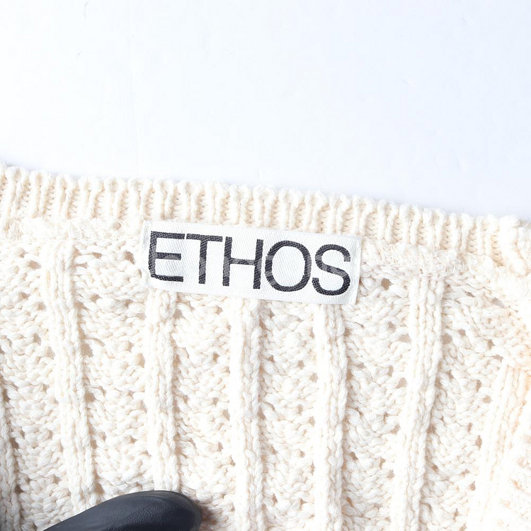 [M]에토스 베이지 케이블 반팔 크롭 니트 티셔츠--4