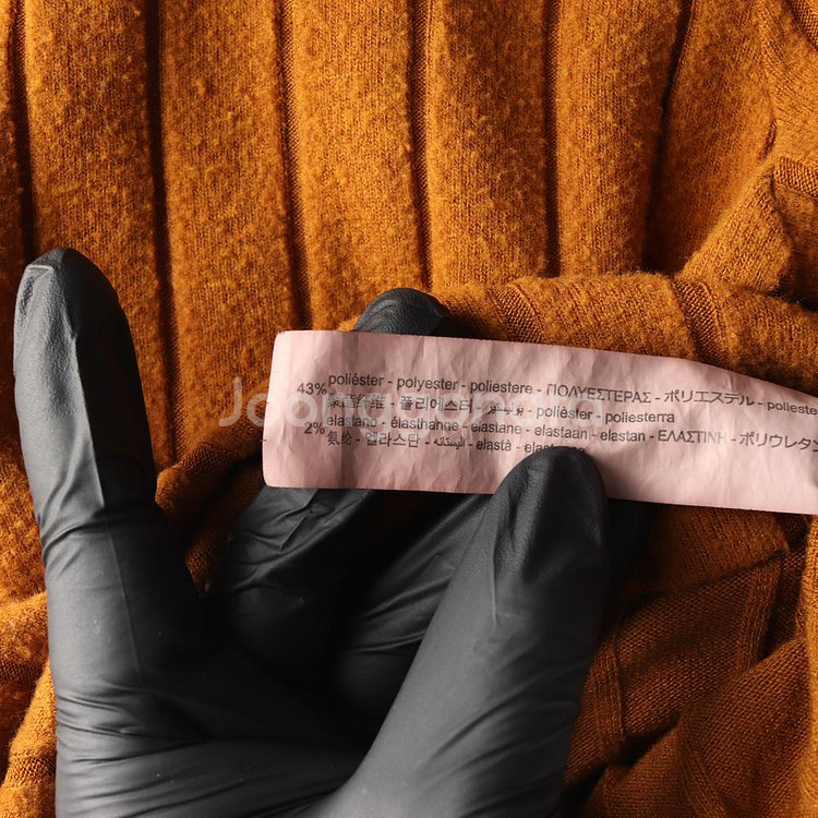 [S]자라 브라운 골지 반팔 니트 티셔츠--5