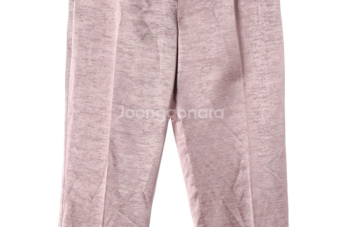 [XS]자라 메탈 핑크 핀턱 와이드 슬랙스 팬츠 바지--2