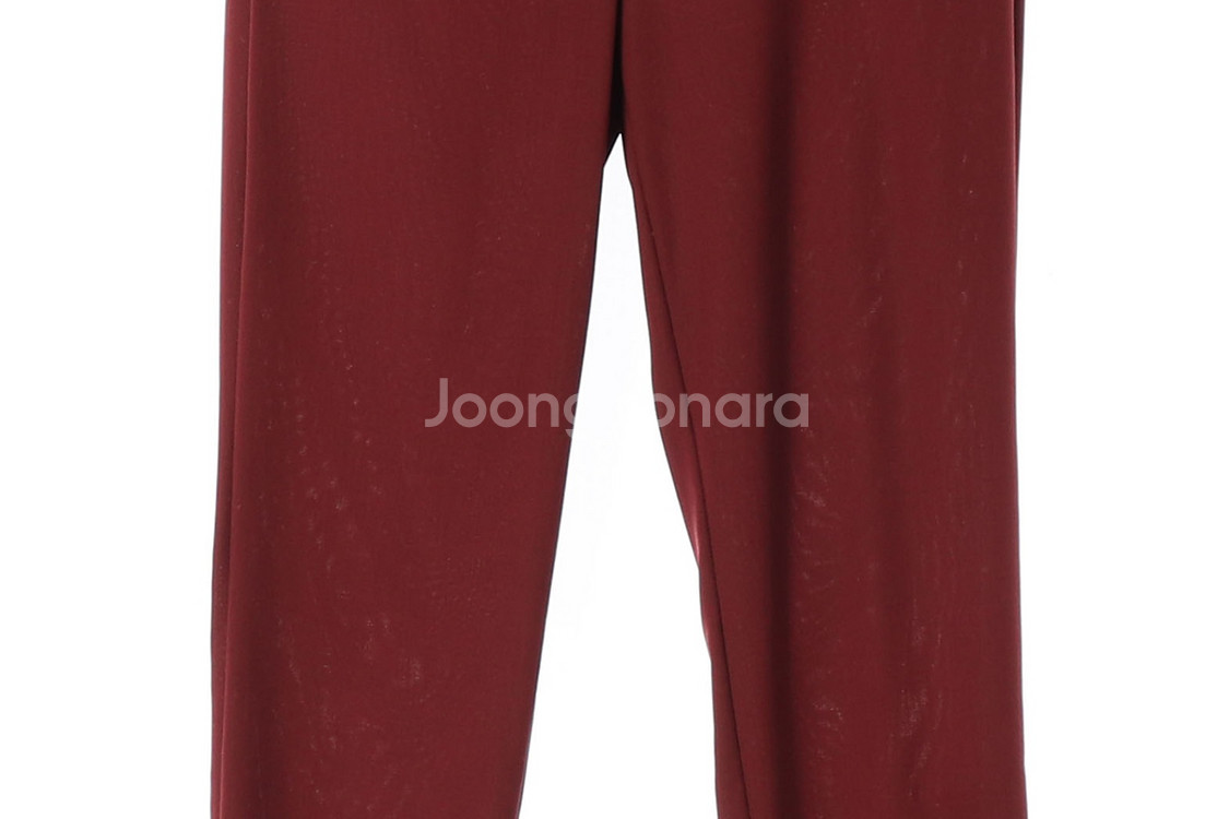 [S]띠어리 울100% 레드 롤업 슬랙스 팬츠 바지--2