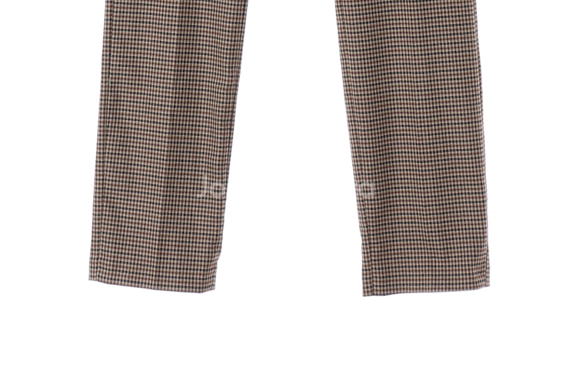 [S]자라 베이지 체크 슬랙스 바지--3