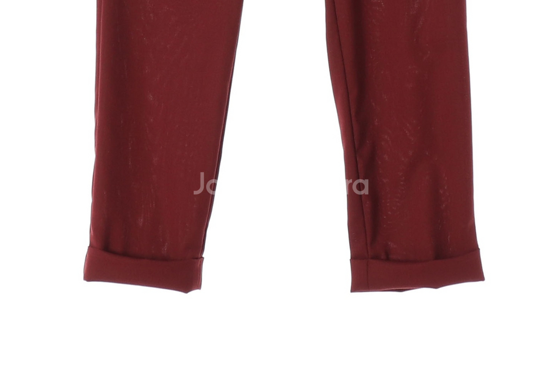 [S]띠어리 울100% 레드 롤업 슬랙스 팬츠 바지--3