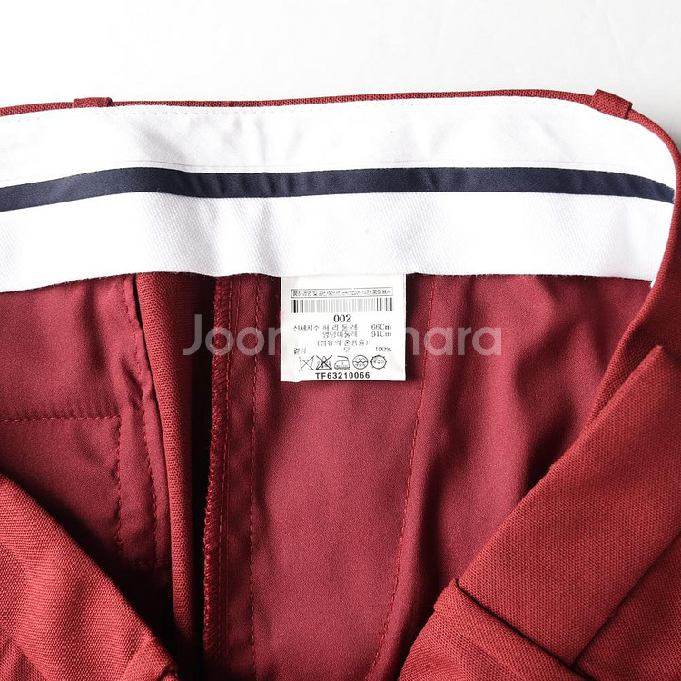 [S]띠어리 울100% 레드 롤업 슬랙스 팬츠 바지--6