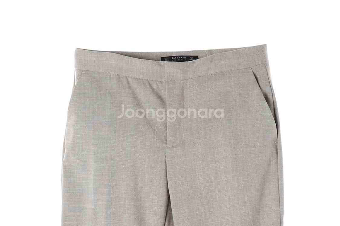 [S]자라 연그레이 테이퍼드 슬랙스 바지 팬츠--1