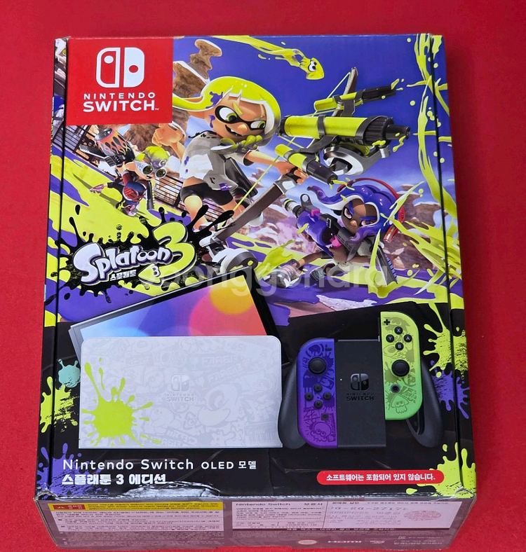 (신품)닌텐도스위치 스플래툰3 에디션+게임+파우치--0