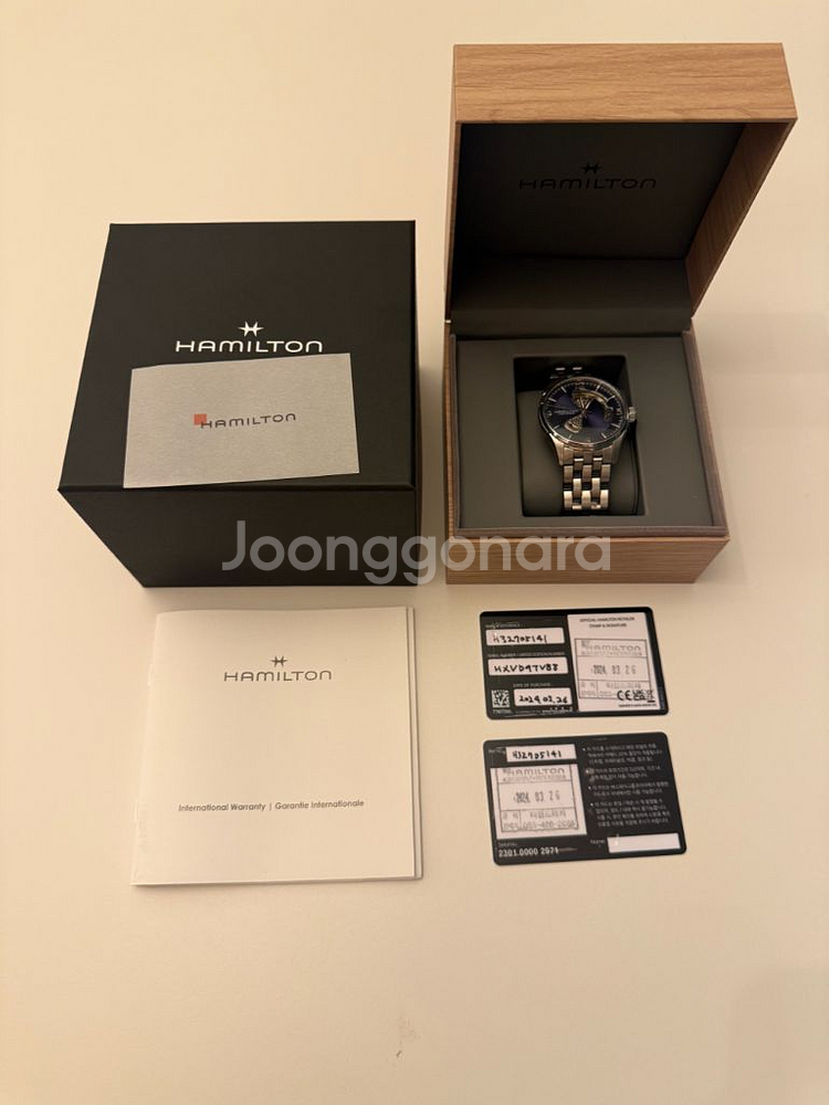 해밀턴 재즈마스터 오픈하트 42mm 청판--0