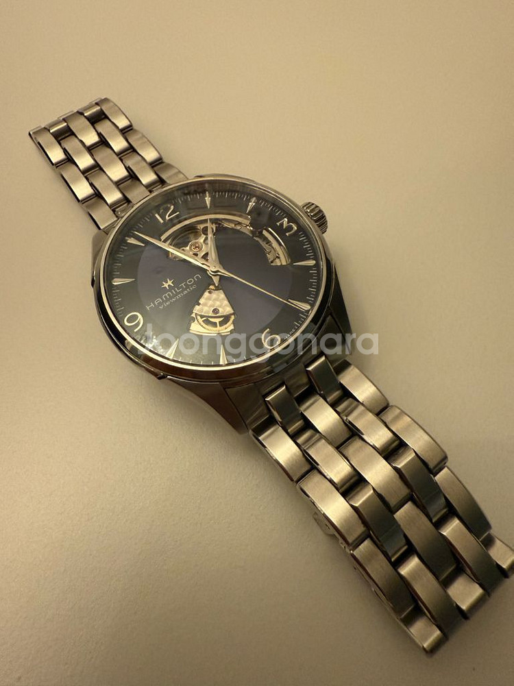 해밀턴 재즈마스터 오픈하트 42mm 청판--3