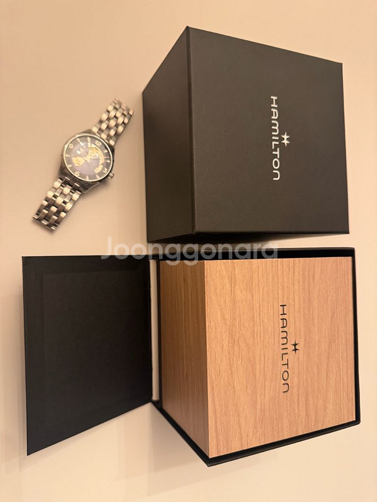 해밀턴 재즈마스터 오픈하트 42mm 청판--2