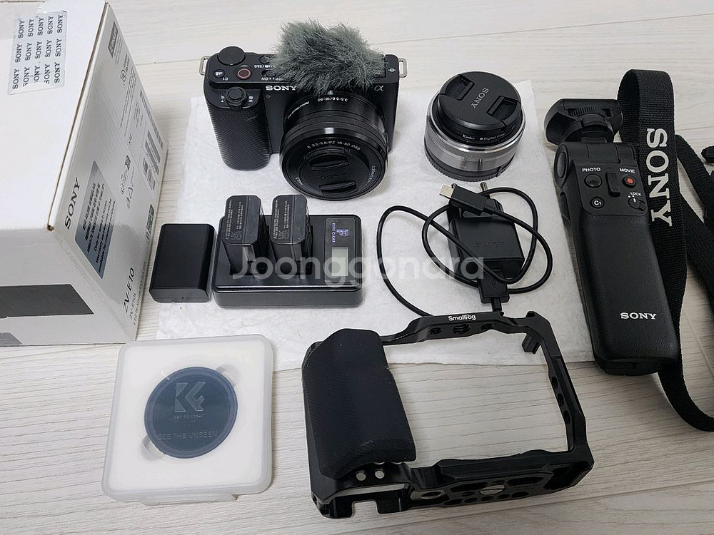 [판매] 소니 ZV-E10L 풀세트 (렌즈·배터리·필터·케이지 포함 / 상태 A++)--1