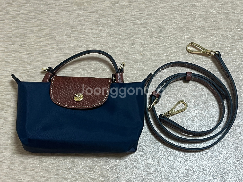 르 플리아쥬 오리지널 핸들 파우치 네이비 + 스트랩--1