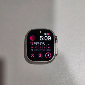 애플워치 울트라2 네츄럴 티타늄 49mm 셀룰러 GPS