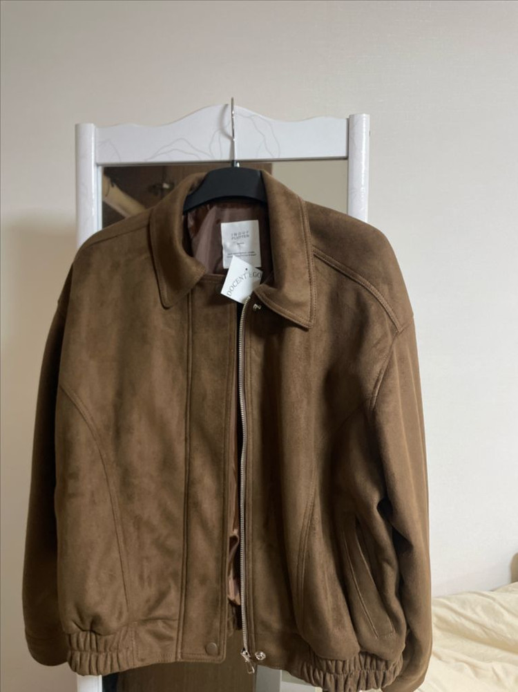 이너프 브라운 스웨이드 자켓 런던플랏 레이지샵--5