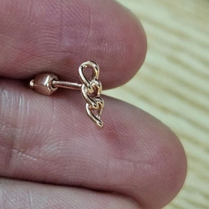 체인 라인 14k 피어싱