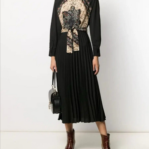 산드로 페이즐리 반다나 플리츠 원피스 34사이즈/마쥬