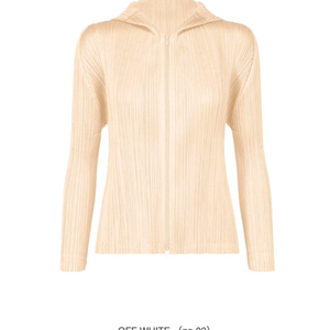 플리츠플리즈 24.12월 후드집업 오프화이트
