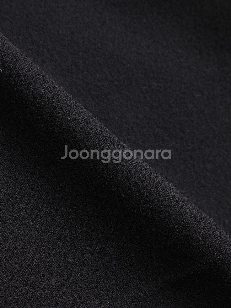 탑텐 플리츠 미디 스커트 블랙--7