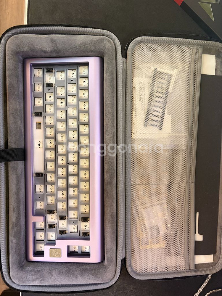 cupid65 (큐피드65) 퍼플 커스텀 키보드 + 팜레스트 팝니다--2