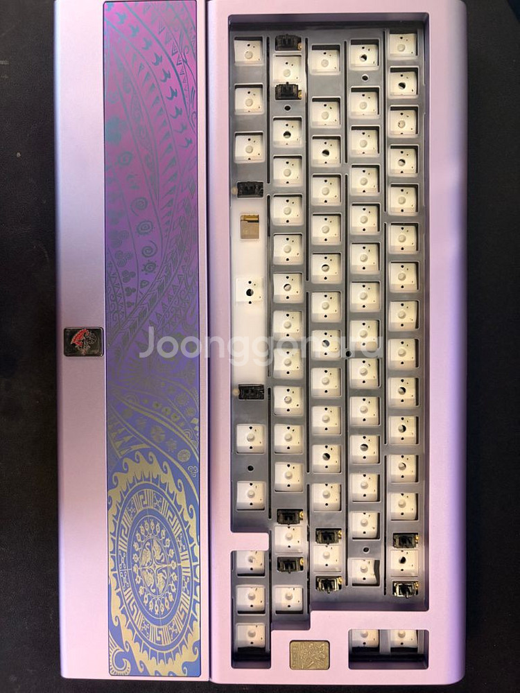 cupid65 (큐피드65) 퍼플 커스텀 키보드 + 팜레스트 팝니다--1