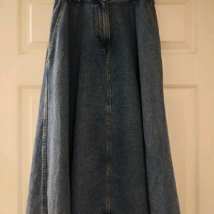 시스템 언밸런스 백밴딩 청데님 스커트