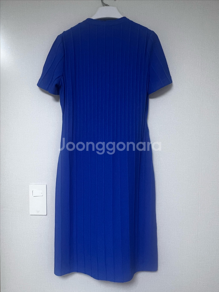 ST.JOHN 센존스포츠 블루 니트원피스--1