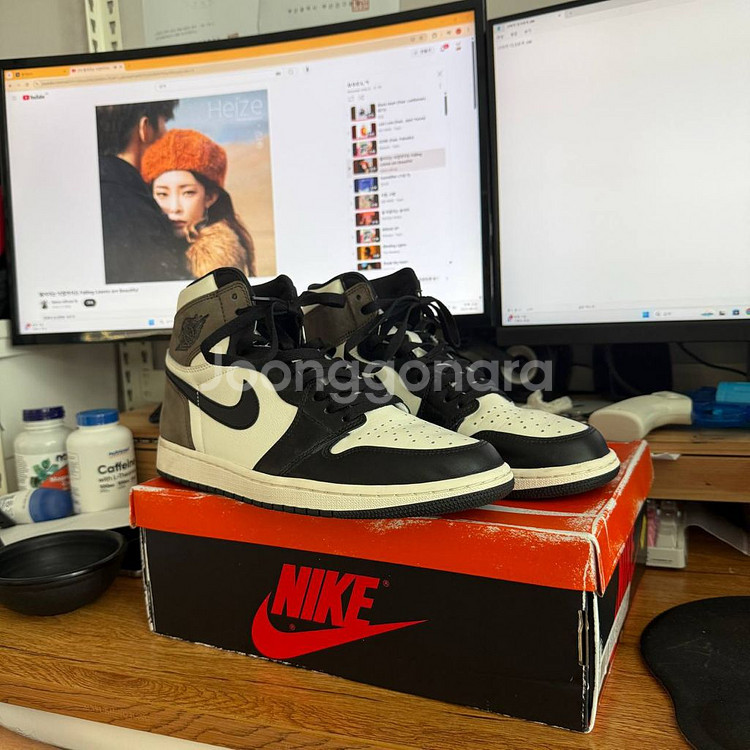 나이키 레트로 하이 블랙 모카 조던 새상품--0