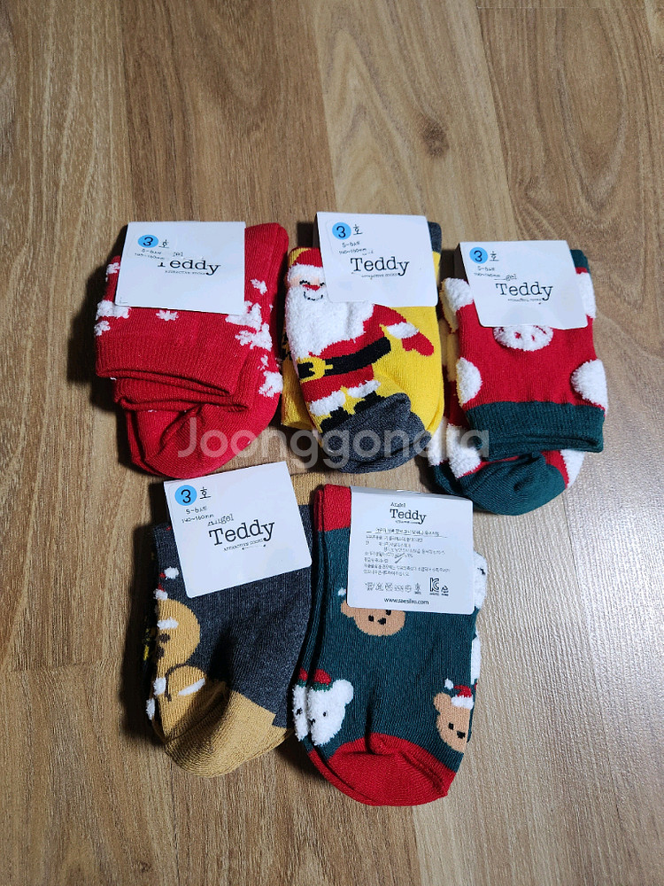 새제품) 크리스마스 아동 양말 4~5세--1