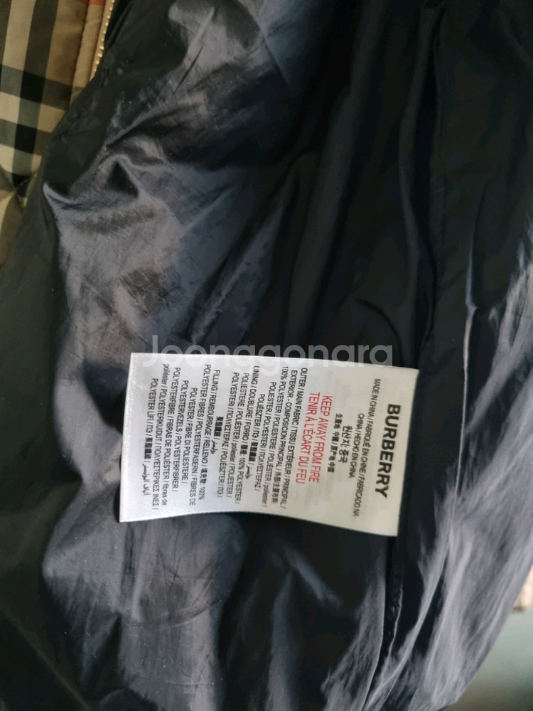 버버리키즈 신상 퀼팅 누빔 10y 빈티지체크 점퍼 아카이브--7