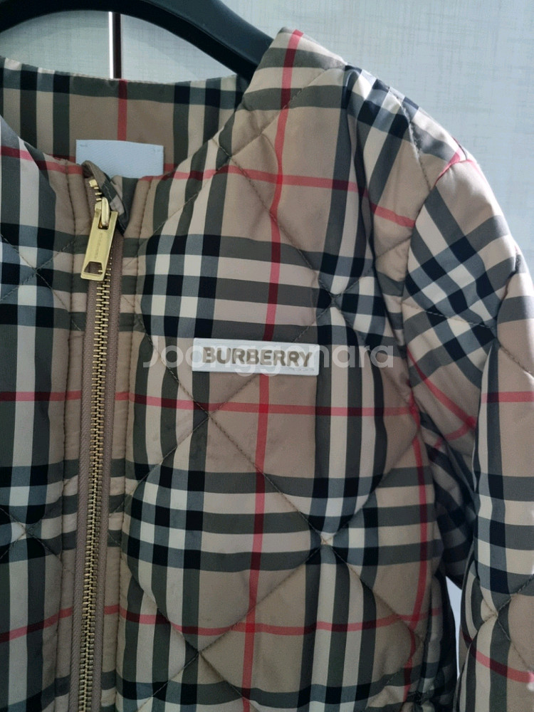 버버리키즈 신상 퀼팅 누빔 10y 빈티지체크 점퍼 아카이브--2