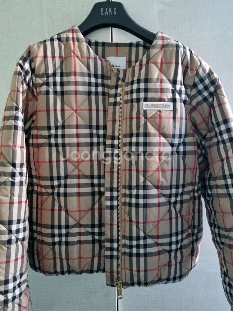 버버리키즈 신상 퀼팅 누빔 10y 빈티지체크 점퍼 아카이브--4