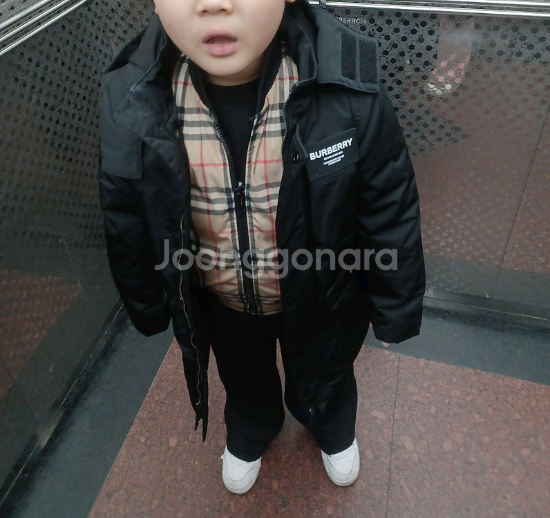 버버리키즈 신상 퀼팅 누빔 10y 빈티지체크 점퍼 아카이브--8
