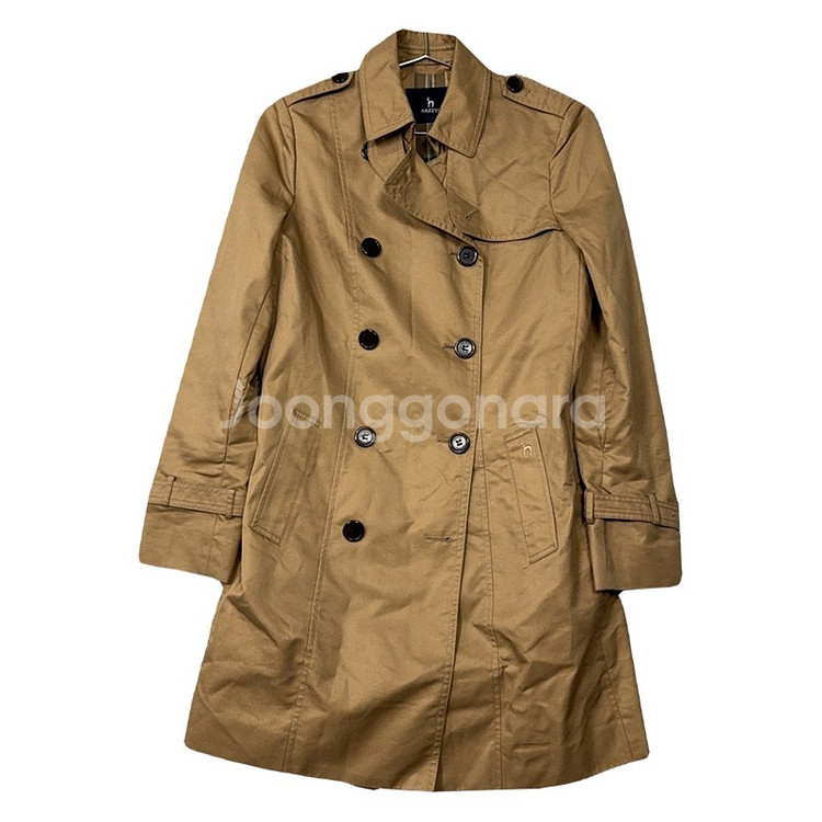 해지스 베이지 여성 클래식 트렌치 코트 85-160--0