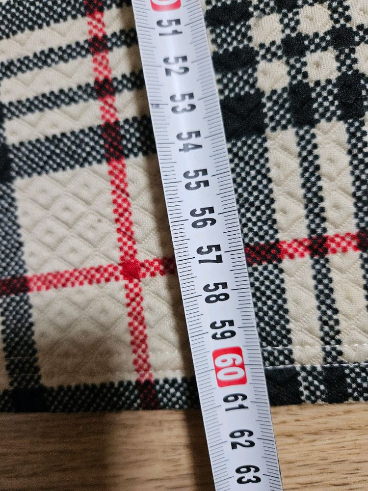 체크 니트 티셔츠 66--3