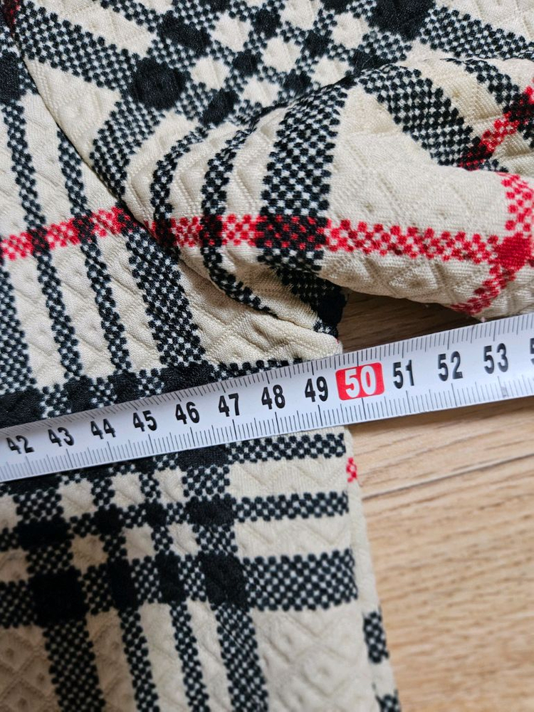 체크 니트 티셔츠 66--2