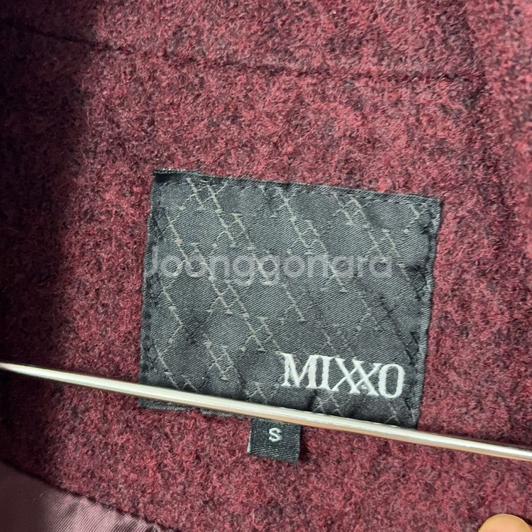 미쏘 버건디 캐주얼 여성 울 코트 S--4