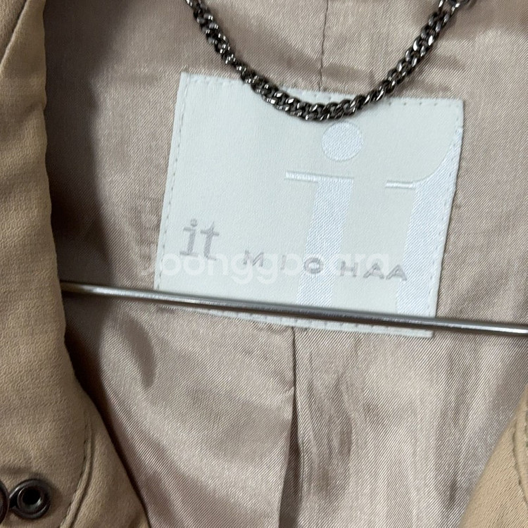 잇미샤 여성 클래식 베이지 트렌치 코트 79-155--4