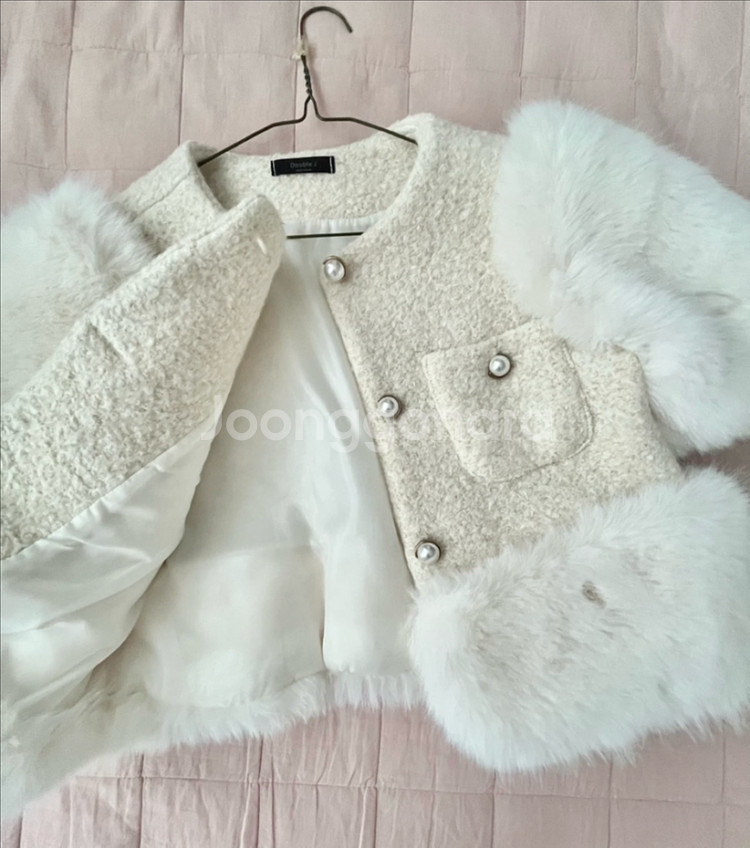 밍크퍼 트위드 자켓--2