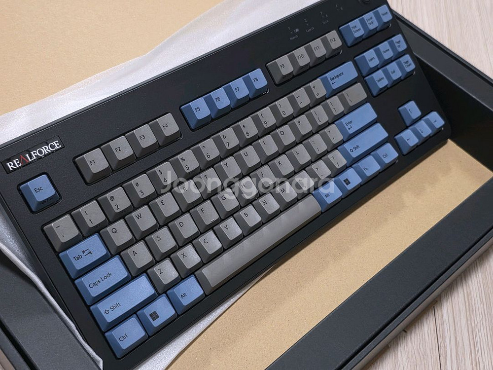 리얼포스 R3 그레이블루 45g 저소음 급처--6