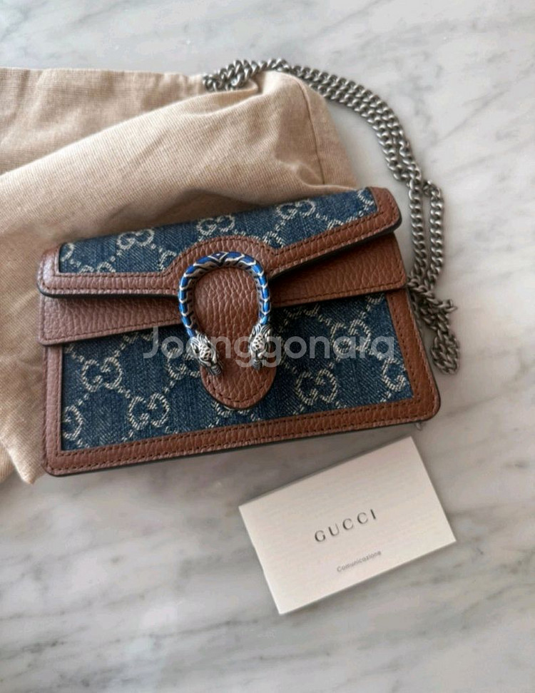 구찌 GG 캔버스 체인 크로스백--0