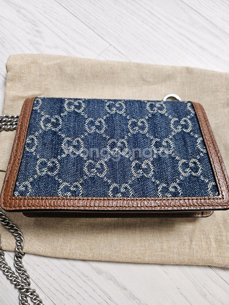 구찌 GG 캔버스 체인 크로스백--4