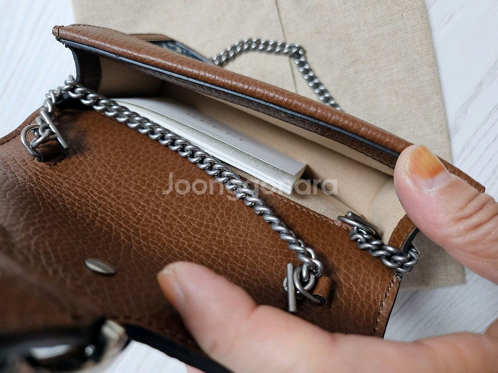 구찌 GG 캔버스 체인 크로스백--5