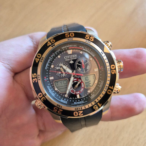 시티즌 프로마스터 로즈골드 아나디지 요트 월드 다이버 JR4046-03E
