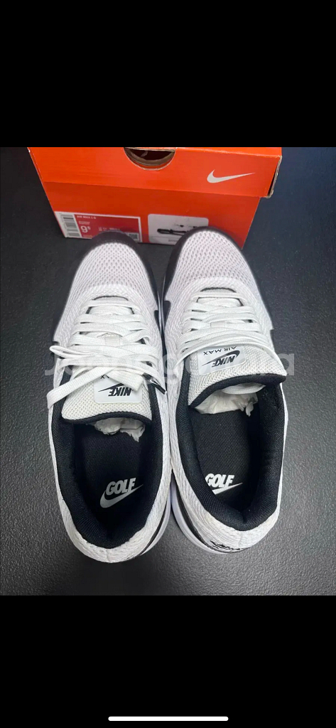 나이키 에어맥스 1 골프 화이트 블랙--2